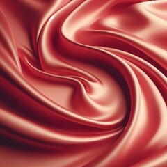 Fototapeta premium 魅力的な光沢のある赤いサテンのテクスチャ