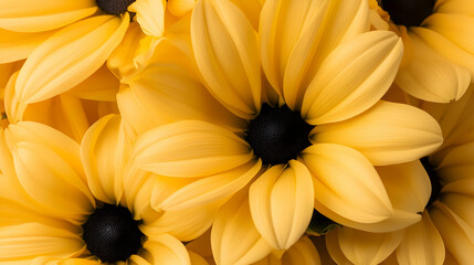 Closeup of a Vibrant Yellow Flower Bouquet