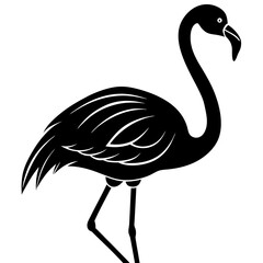 Download Flamingo Silhouette Vector High-Quality Icon for Creative Uses.