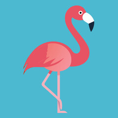 Download a Stunning Flamingo Bird Silhouette Vector Icon for Your Next Project