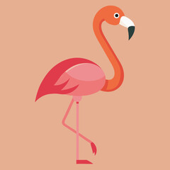 Download a Stunning Flamingo Bird Silhouette Vector Icon for Your Next Project