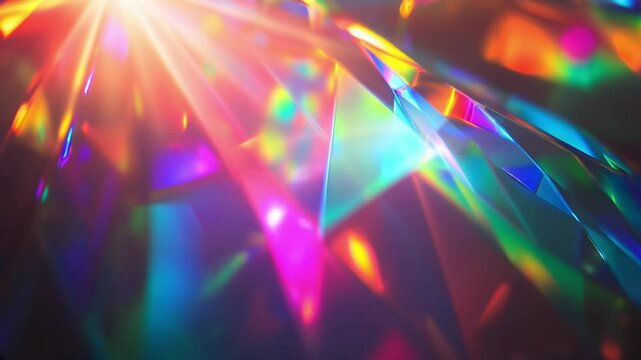 Blurred The refraction and reflection of light hitting the glass crystal surface.