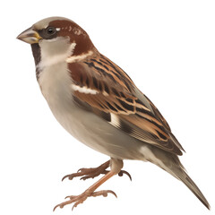 Obraz premium Sparrow isolated on transparent background