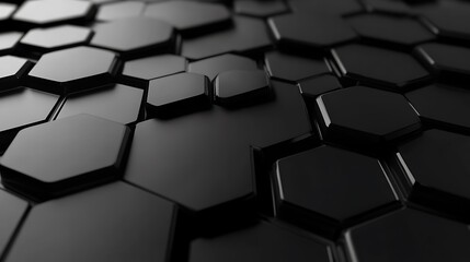 Hexagonal patterns on a sleek tech setup


