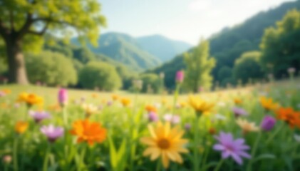Obraz premium Abstract blurred nature scene, soft focus, tranquil colors, subtle, sky, scene