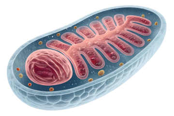 A virtual image from a science journal humans mitochondria isolated on transparent background.png