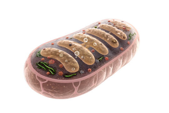 A virtual image from a science journal humans mitochondria isolated on transparent background.png