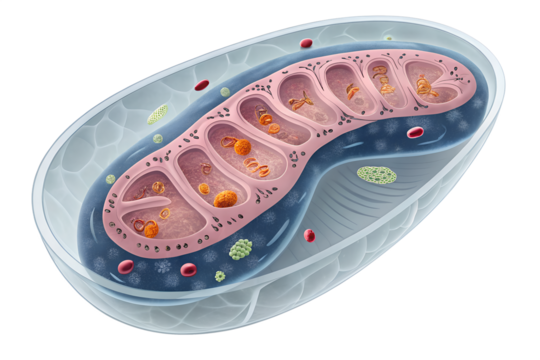 A virtual image from a science journal humans mitochondria isolated on transparent background.png