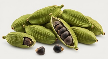 green cardamom pods