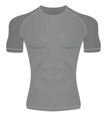 Naklejka premium Rash guard athlete fitness t shirt. vector