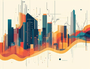 stock market, stock price, graph, bar, Dow Jones, DAX, abstract chart, 