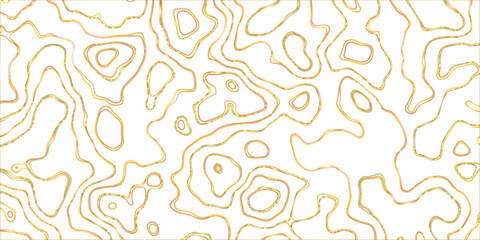 Obraz premium Abstract wavy curve geography topography lines contours map background. Topography white wave lines vector background. 