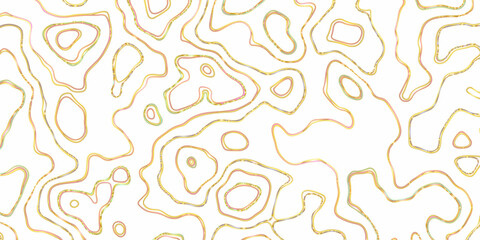 Abstract wavy curve geography topography lines contours map background. Topography white wave lines vector background. 