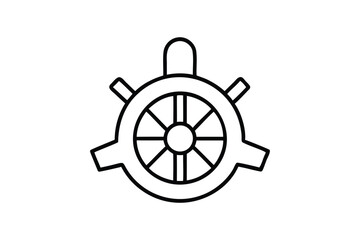 Obraz premium Helm icon vector on white background