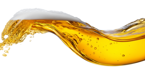 Beer Splash with Foam and Bubbles