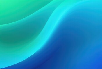 Fototapeta premium Abstract green and blue wave pattern with smooth gradient textures