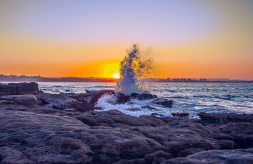 sunset over the sea