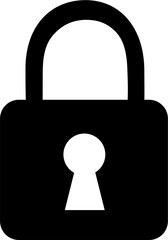 closed padlock icon Symbol of security or locked data