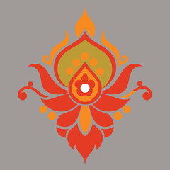 Sunny floral vector patterns radiate hot summer light.