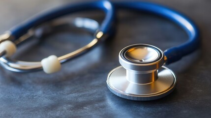 Medical stethoscope on dark surface (2)