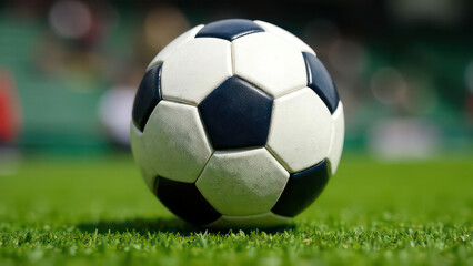 football ball on the green field