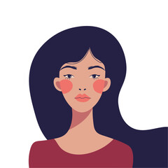 portrait of a girl with long hair