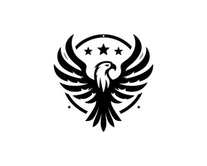 American Eagle logo design icon symbol vector illustration. Eagle Bird Vector
