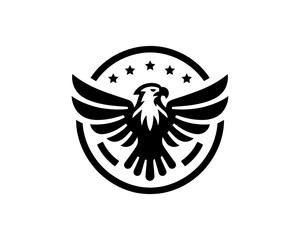 American Eagle logo design icon symbol vector illustration. Eagle Bird Vector