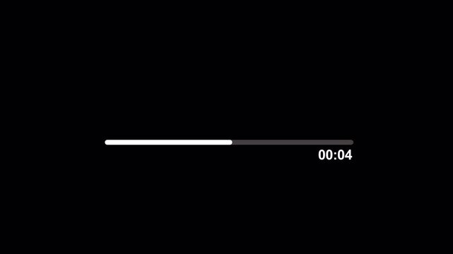 Ten seconds countdown animation from 10 seconds to 0 seconds on a transparent background, Ten second countdown timer with alpha channel, countdown 4k video
