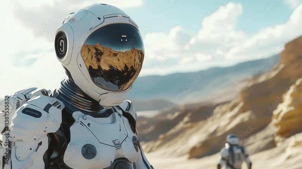 Poster a visionary robot director commands attention as they lead a diverse crew in the creation of a sci-f