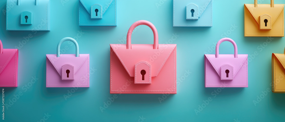 Poster secure messaging strategies encrypted email communication online digital lock symbols for enhanced p