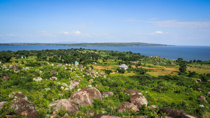 The landscape of Ukerewe Island in Tanzania