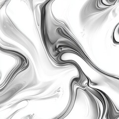 Obraz premium Abstract flowing pattern in shades of gray and white resembling marble texture.