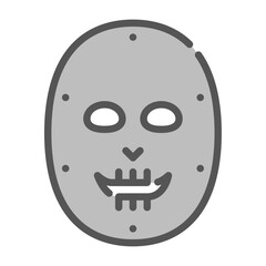 old mask filled outline icon. mask color line illustration.