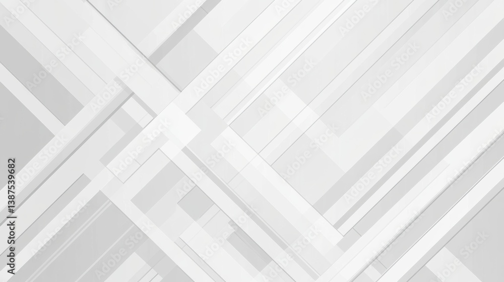 Poster sleek geometric pattern of thin white lines on soft gray background showcasing minimalist digital ar