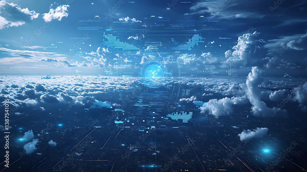 Poster an ai powered system improving weather forecasting by analyzing atmospheric data, ai-assisted patter
