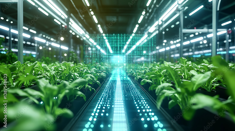 Poster an ai powered system optimizing agriculture by analyzing crop data, ai-assisted pest control, and re