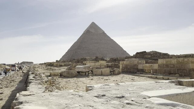 Experience the majestic Keops Pyramid, an ancient Wonder of the World in Giza, Egypt. Discover its historical significance and architectural marvels.