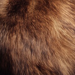Fototapeta premium Close-up of smooth brown beaver fur highlighting natural wave patterns and glossy texture in warm tones