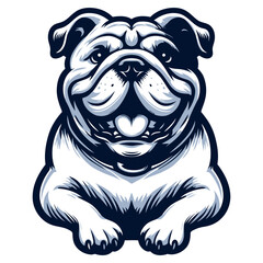 Bulldog vector and illustration.