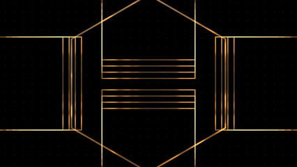 Luxury Gold Geometric Shapes Background. Elegant Abstract Design for Presentations, and Creative Projects with Shiny Metallic Effects and Modern Aesthetic