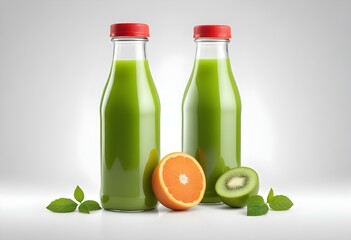 Juice bottle isolated on white background