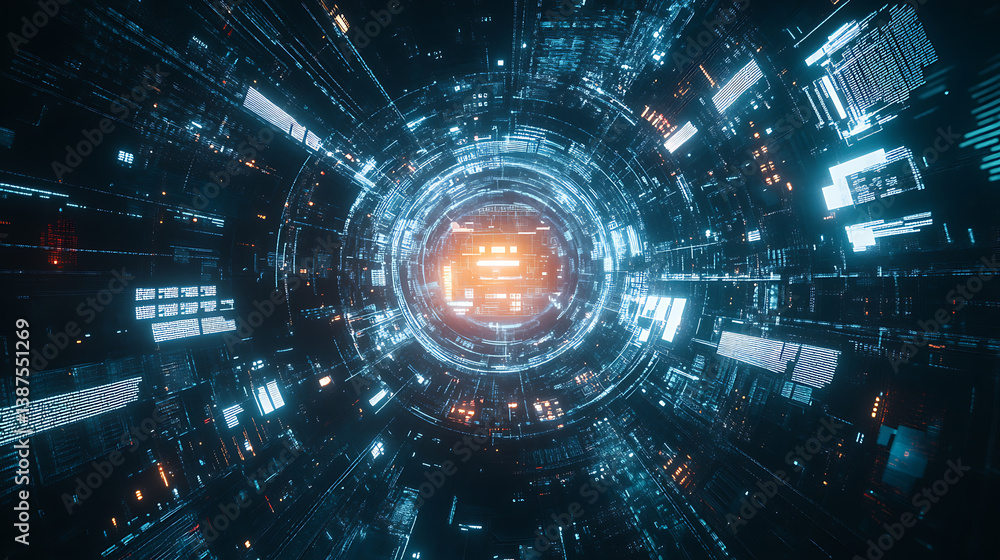 Poster an ai powered system optimizing cybersecurity by analyzing network data, ai-assisted threat detectio
