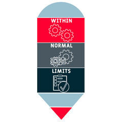 WNL Within Normal Limits acronym. business concept background. vector illustration concept with keywords and icons. lettering illustration with icons for web banner, flyer, landing pag