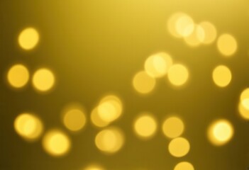 Obraz premium Golden bokeh light pattern on a soft yellow background