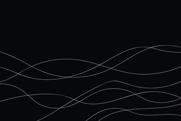 wave lines on black frame background elegant design  
