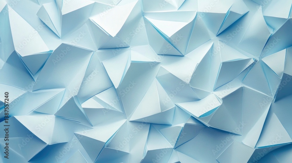 Poster abstract white triangle pattern background with soft light and shadow