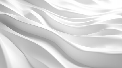 Sophisticated abstract background featuring elegant minimalism with soft 3D shadows on a smooth white surface