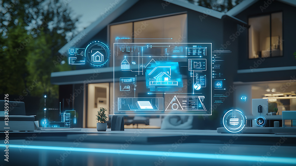 Poster an ai powered system optimizing energy efficiency by analyzing consumption patterns, ai-assisted ene