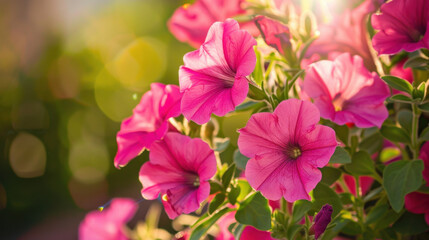 Obraz premium close up of pinkt petunias